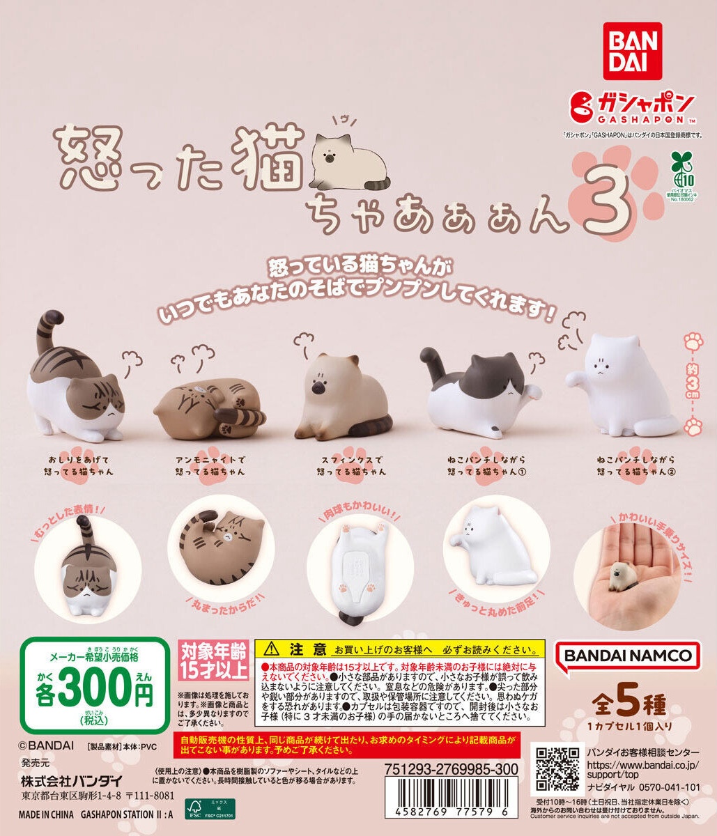 予約・購入】怒った猫ちゃあぁぁん3 /設置場所| ガチャガチャアイランド