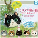クリアな瞳の猫アクリルチャーム