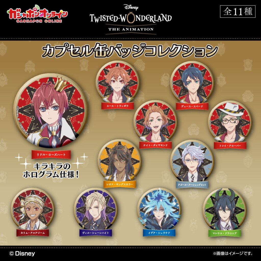 ディズニー ツイステッドワンダーランド ザ アニメーション カプセル缶バッジコレクション