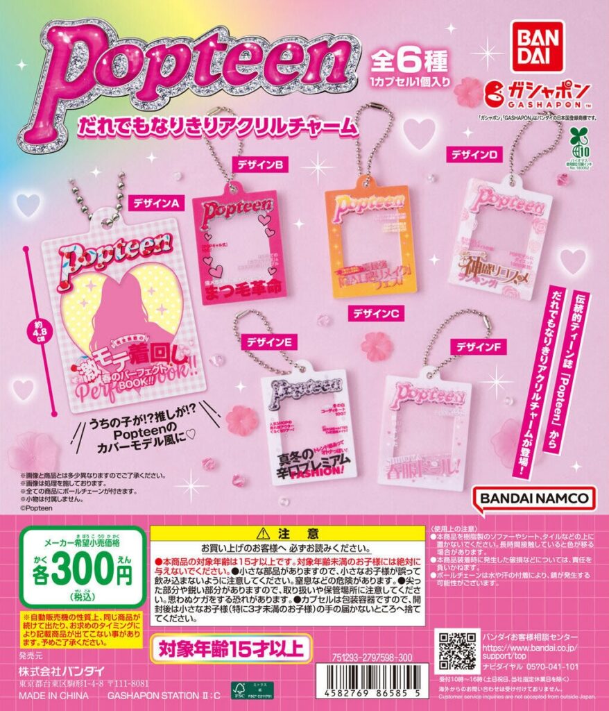 Popteen だれでもなりきりアクリルチャーム