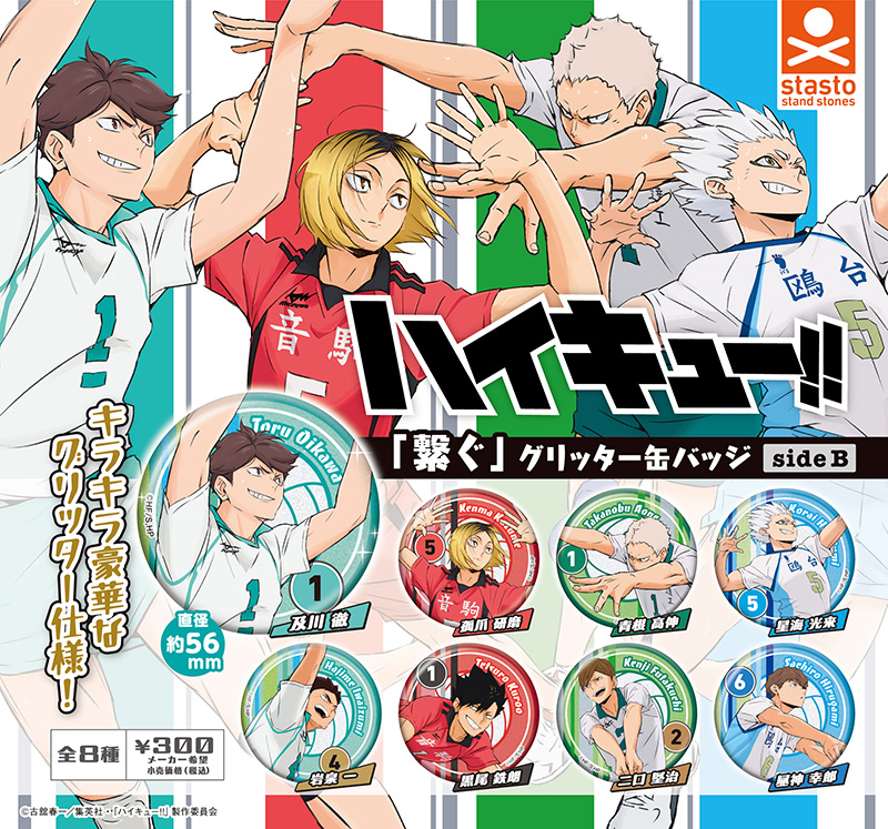 ハイキュー!!「繋ぐ」グリッター缶バッジ sideB