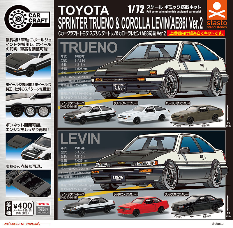 Cカークラフトトヨタスプリンタートレノ&カローラレビン(AE86)編 Ver.2
