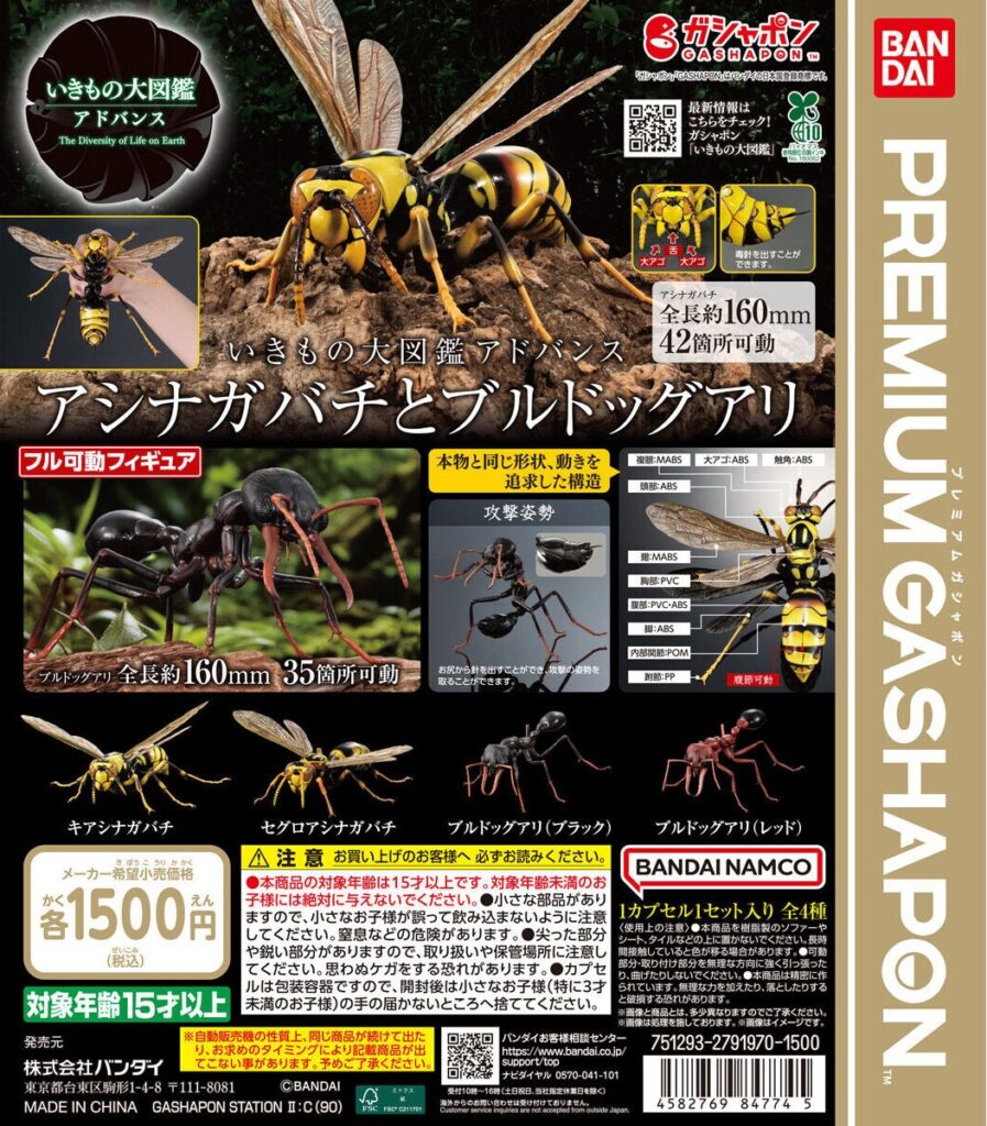 いきもの大図鑑アドバンス アシナガバチとブルドックアリ
