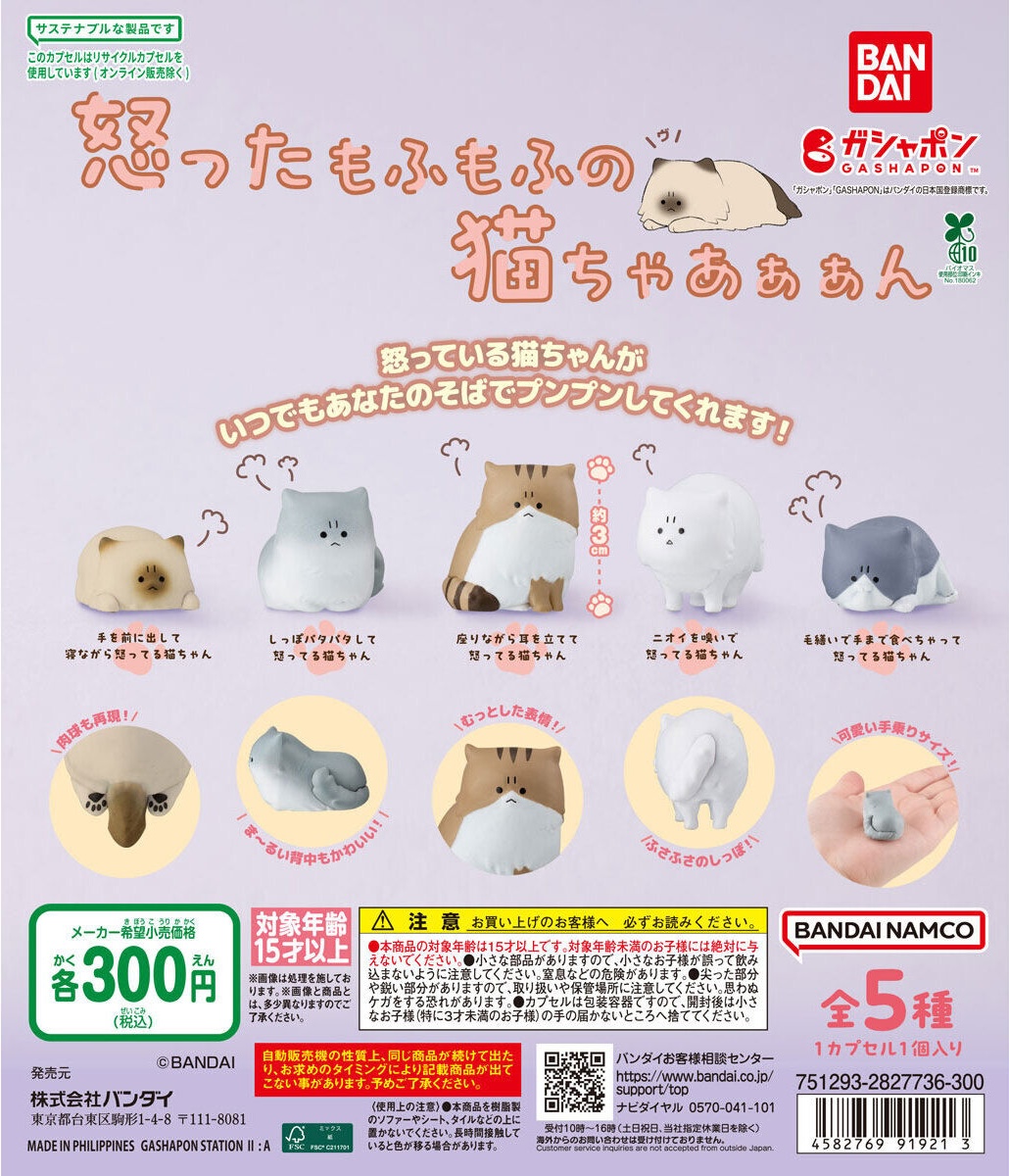 予約・購入】怒ったもふもふの猫ちゃあぁぁん /設置場所| ガチャガチャ