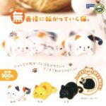 無表情に転がっていく猫。