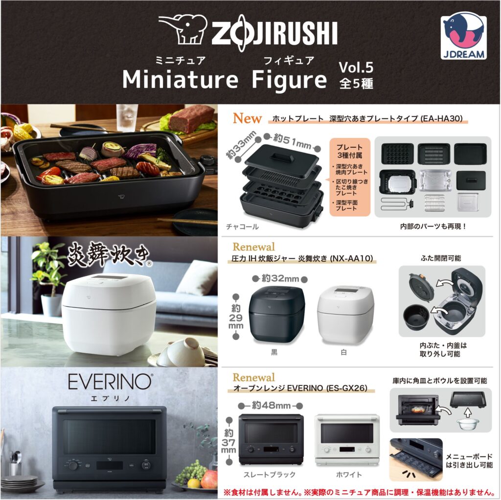 ZOJIRUSHI ミニチュアフィギュア Vol.5